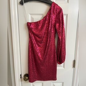 Hello Molly pink sequin dress, size 4, see pics for measurements